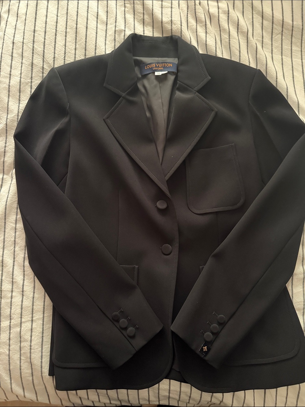 Louis Vuitton Black Women's Tailored Blazer with Patch Pocket